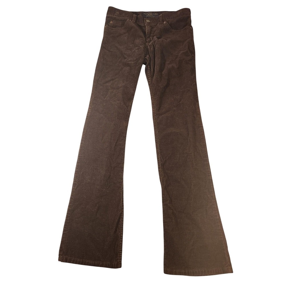 Vintage Juicy Couture Pants Womens 27 Brown Corduroy‎ Low Rise Flare Leg USA Y2K